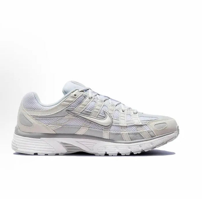 Nike P-6000 Premium sneakers in white with light blue accents and side logo detail