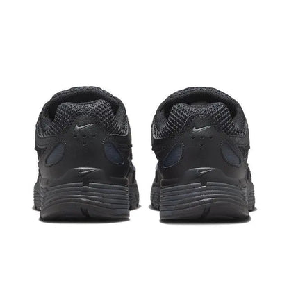 Back view of black P-6000 sneaker, cushioned heel and treaded sole