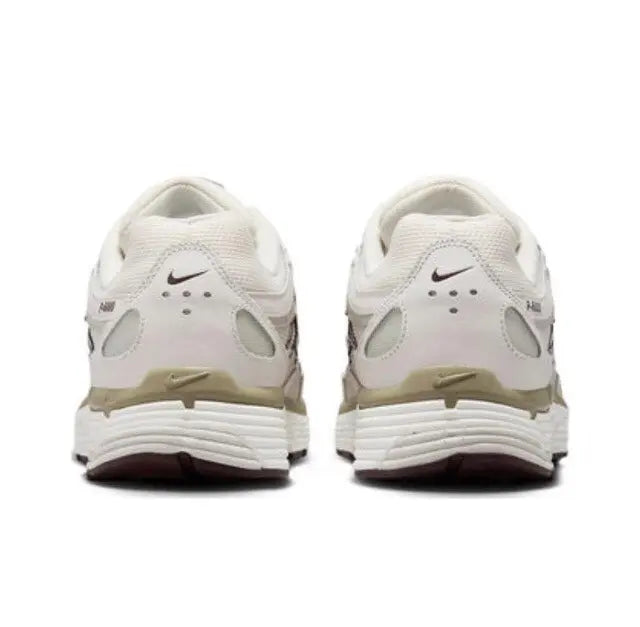 Nike P-6000 Premium sneakers, back view, light bone with cushioned heel and sole