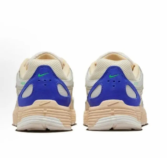 Nike P-6000 Premium sneakers, beige back with blue panel and green swoosh