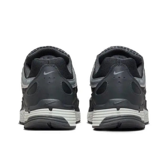 P-6000 Premium sneakers, black and dark gray with heel tabs and white midsoles