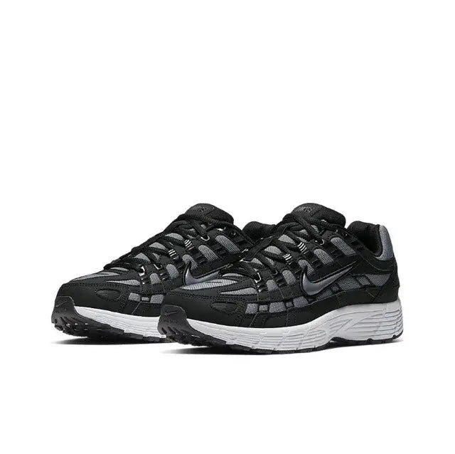 Nike P-6000 Premium sneakers, black mesh with lace-up front and white midsole