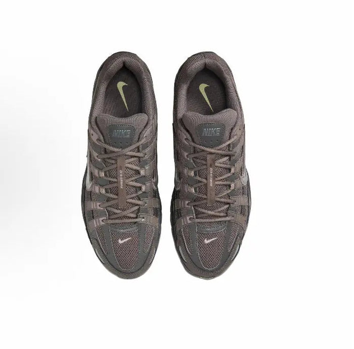 Nike P-6000 Premium sneakers pair, cave stone mesh uppers with lace-up closure.