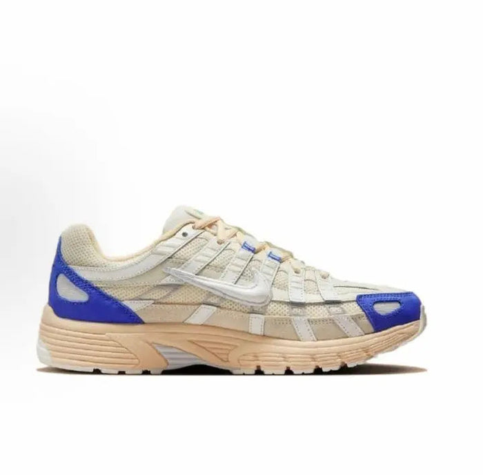 Nike P-6000 Premium sneakers, beige with blue side stripe and cushioned collar