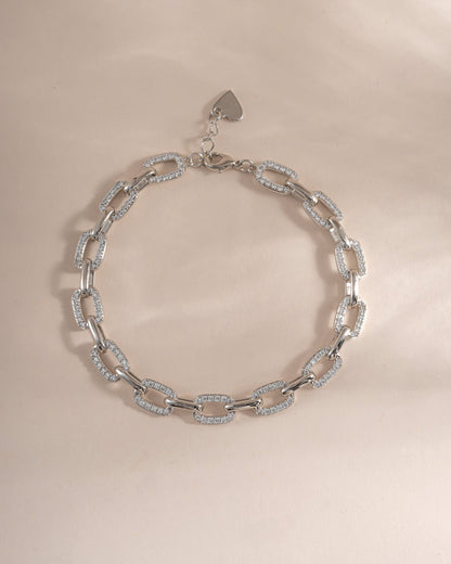 Pave Chain Link Bracelet
