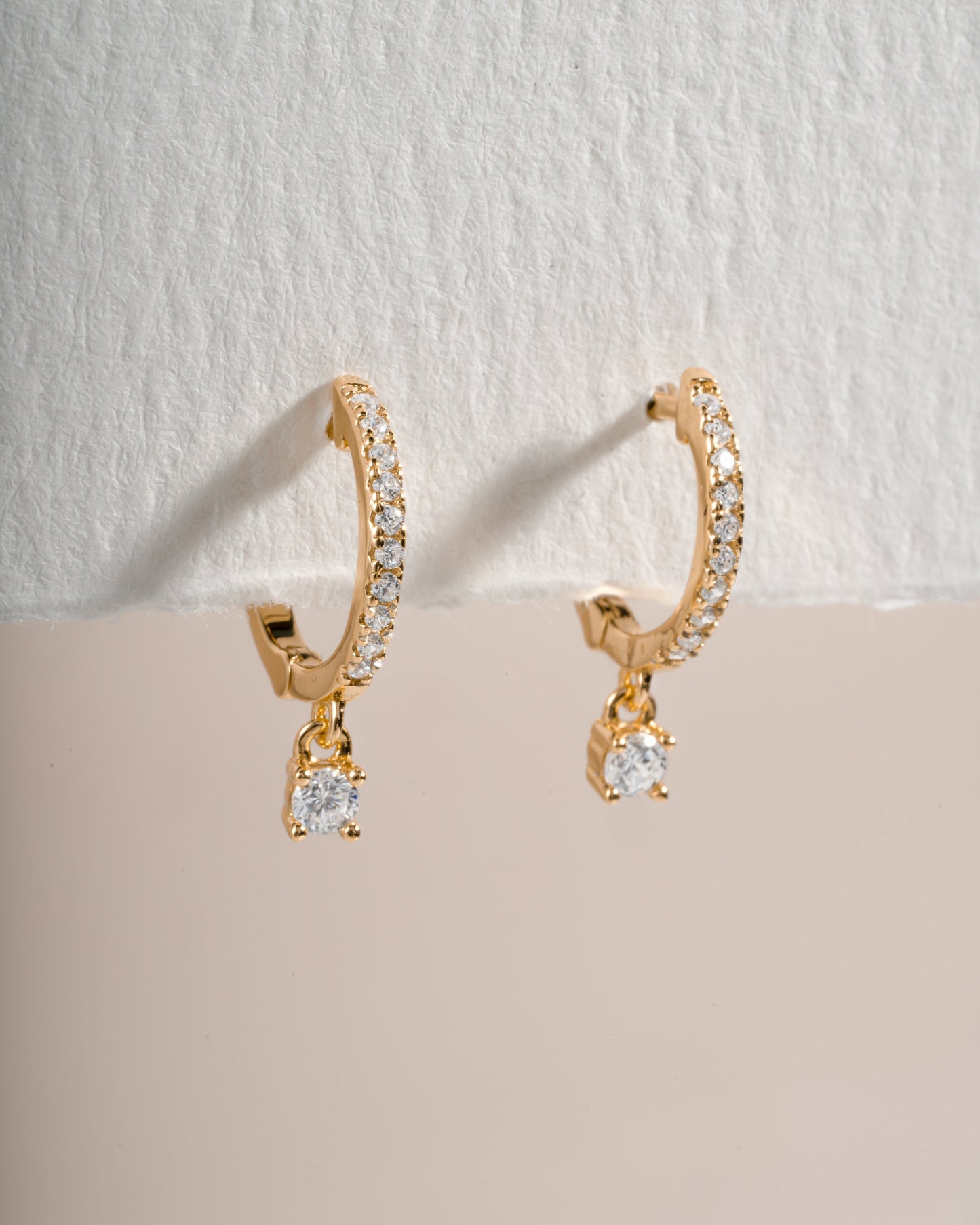 Pavé Charm Huggies