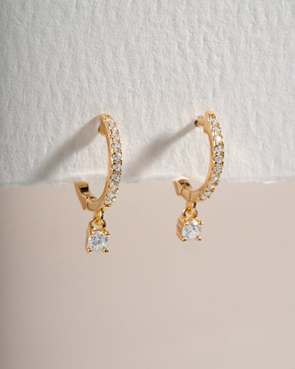 Pavé Charm Huggies