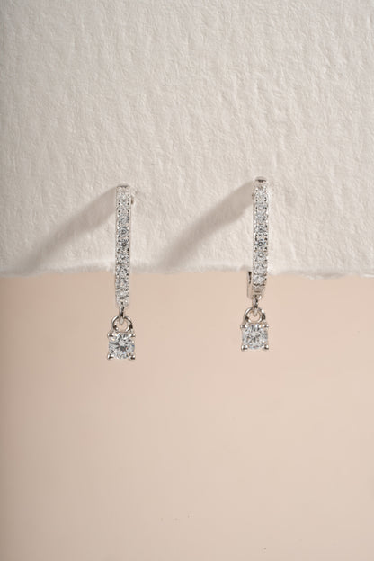 Pavé Charm Huggies