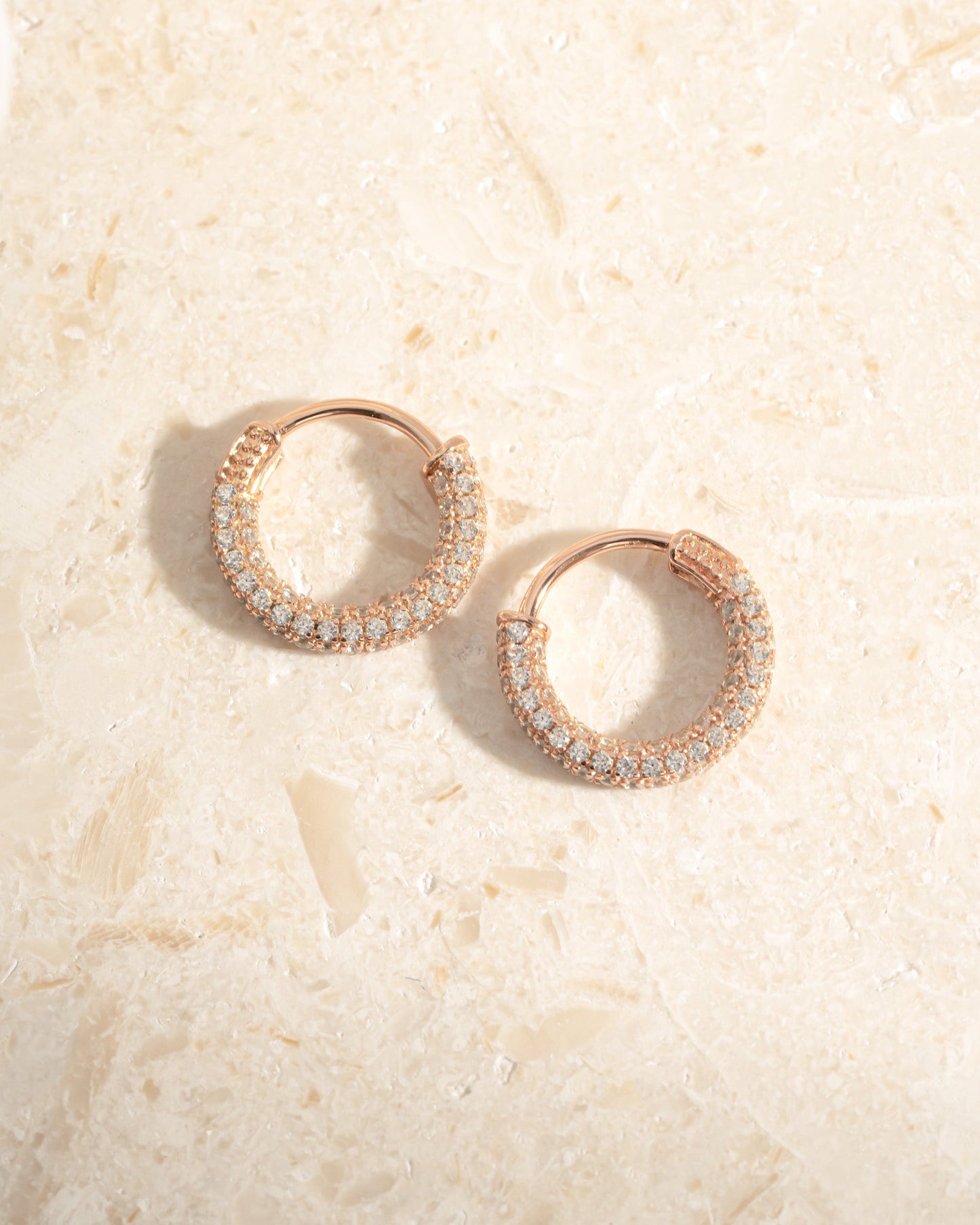 14mm Pavé Hoop Earrings