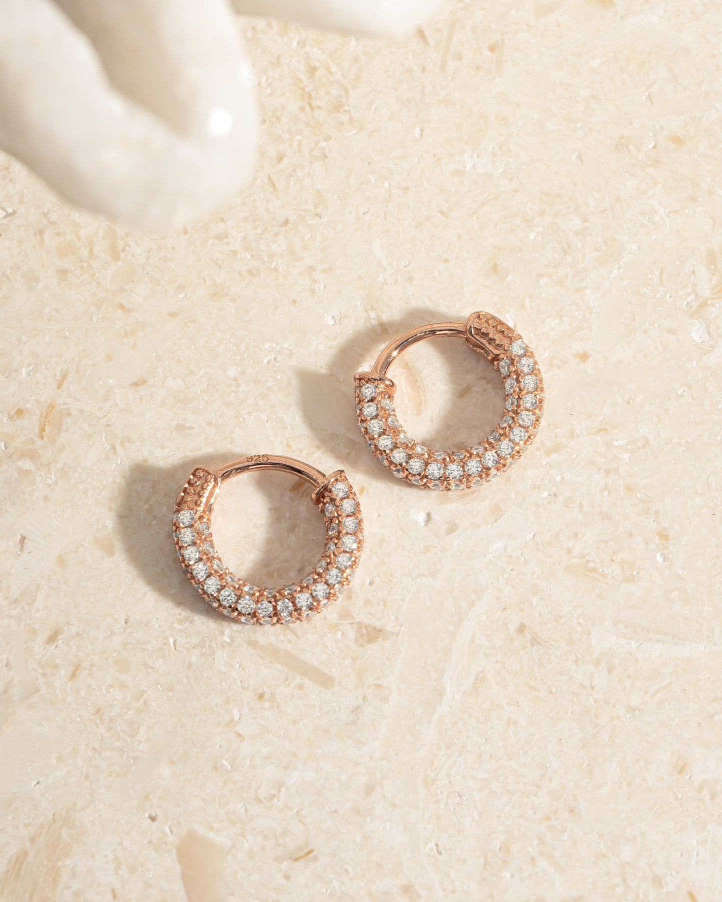 12mm Pavé Hoop Earrings