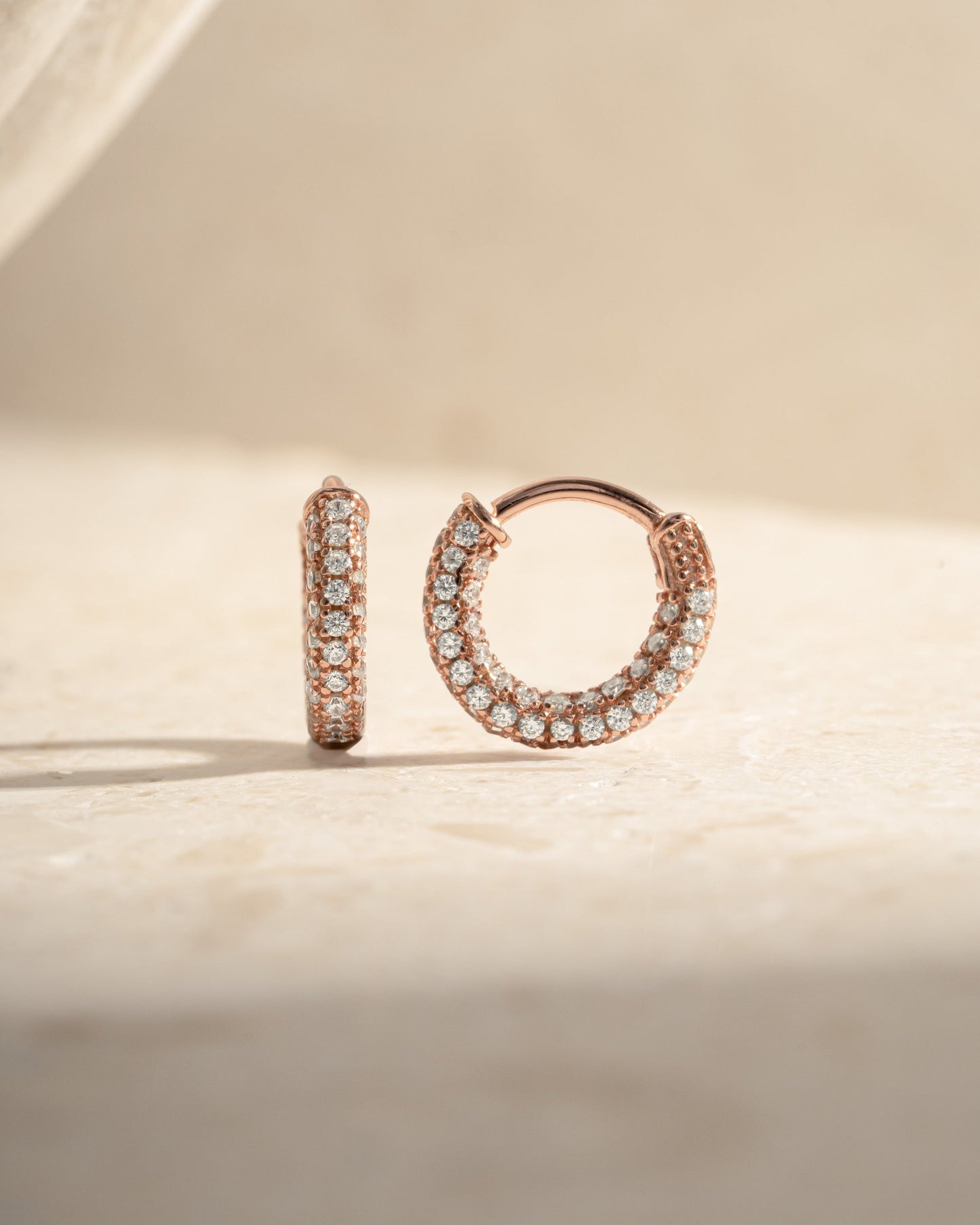 12mm Pavé Hoop Earrings