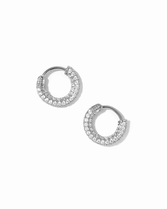 12mm Pavé Hoop Earrings