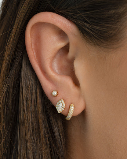Halo Marquise Studs