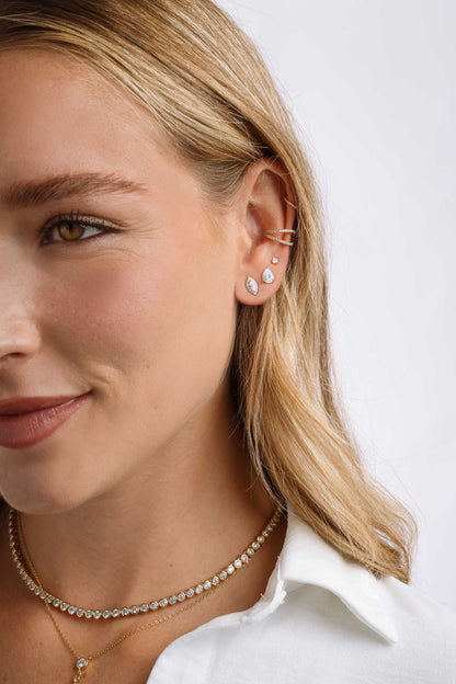 Halo Marquise Studs