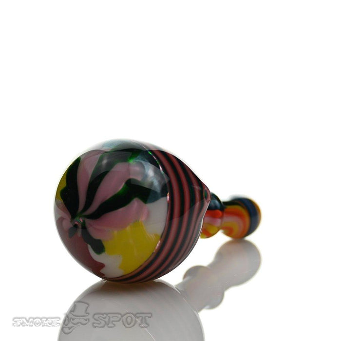 Side view of Pobz Multi Color Spoon Handpipe - Smoke Spot Smoke Shop