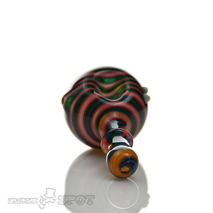 Pobz Multi Color Spoon Handpipe detailed glasswork - Smoke Spot Smoke Shop