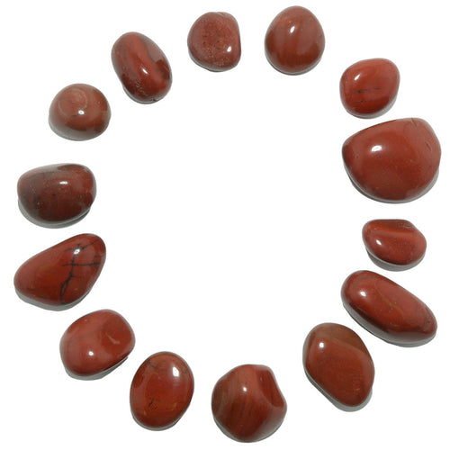 14 red jasper tumbled stones