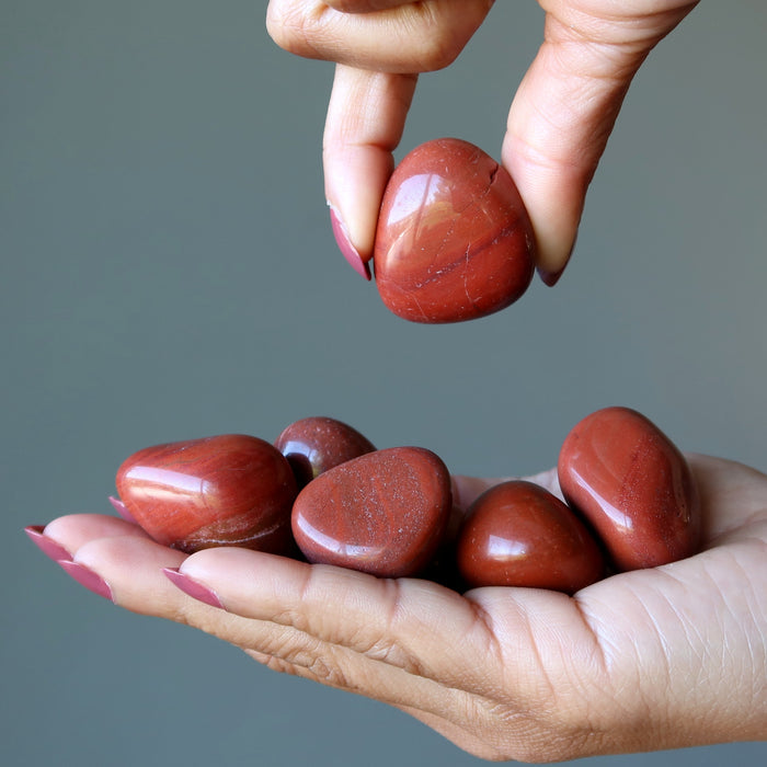 red jasper tumbled stones