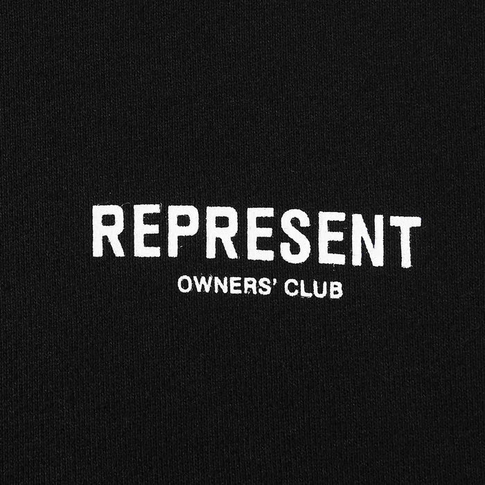 Black hoodie with "REPRESENT OWNERS' CLUB" logo print