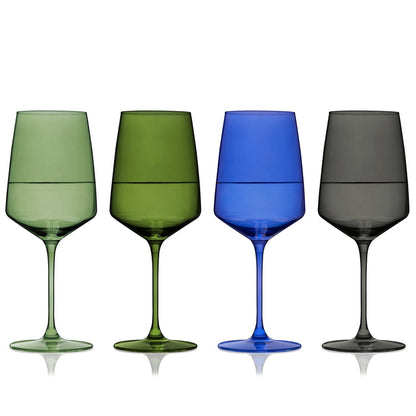 Reserve Nouveau Crystal Wine Glasses in Seaside Set of 4