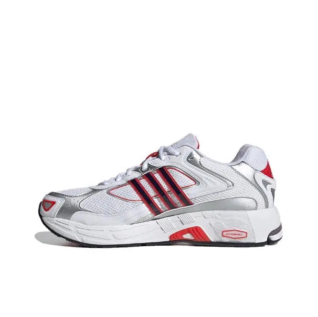 Adidas Response CL sneaker, white mesh with red stripes and black heel detail