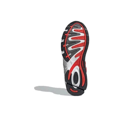 Adidas Response CL outsole view, dark tread with red side accents