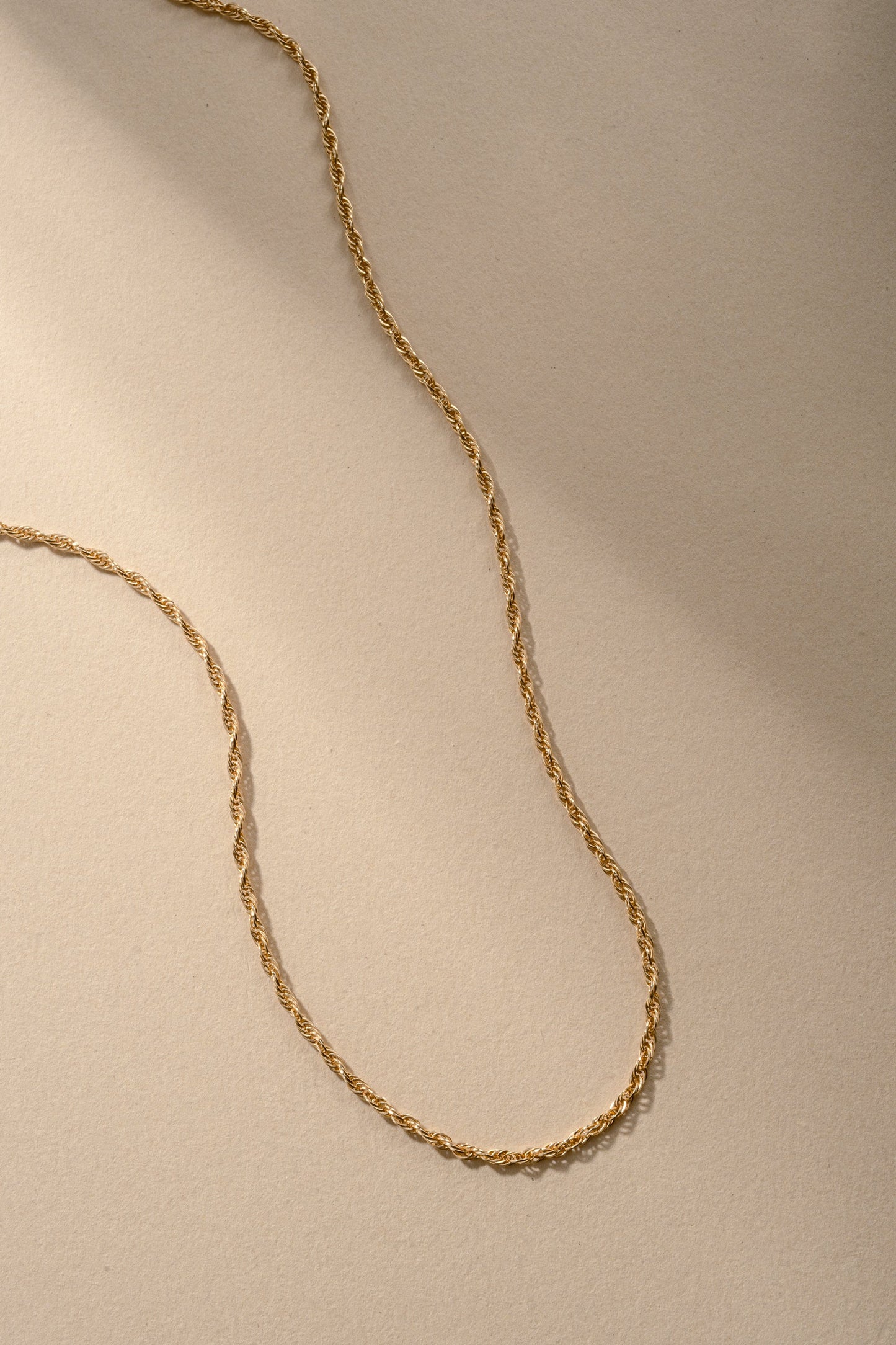 Gold Rope Chain Necklace