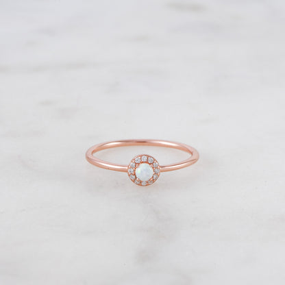 Solitaire Opal Ring