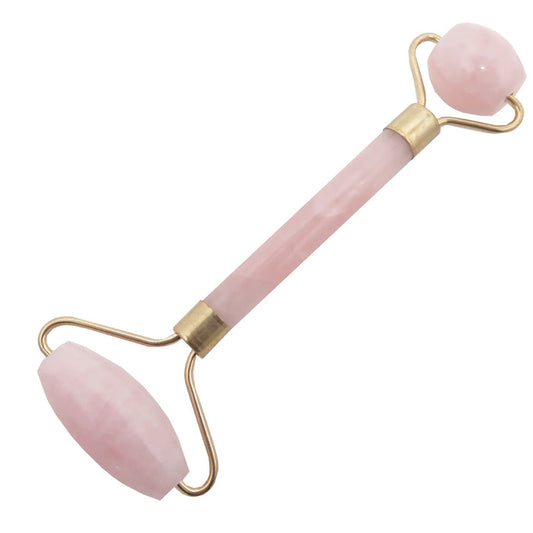 Rose Quartz Facial Roller Wand Pink Self-Care Beauty