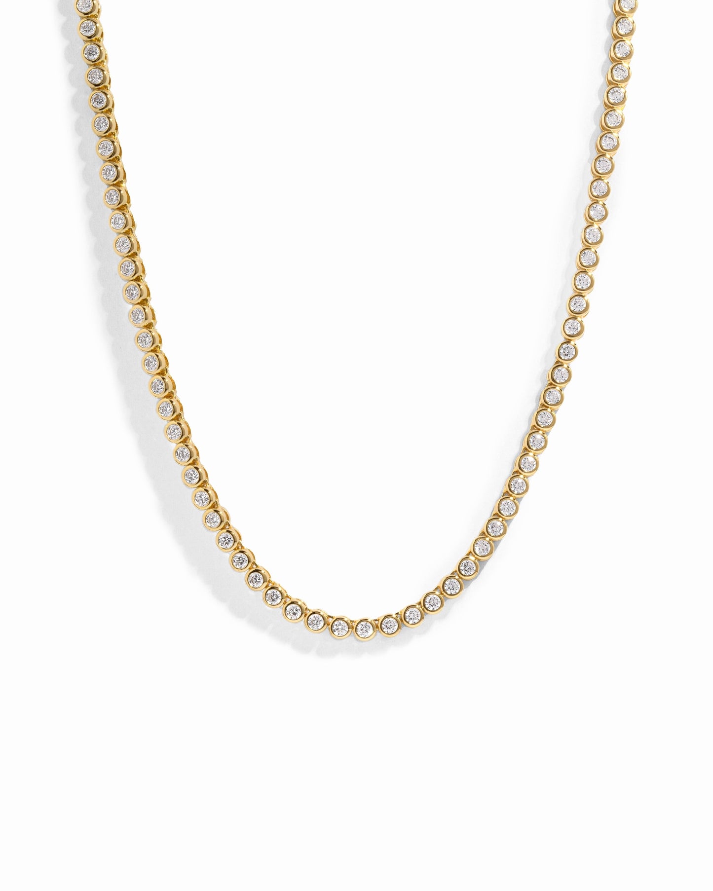 Round Bezel Tennis Necklace