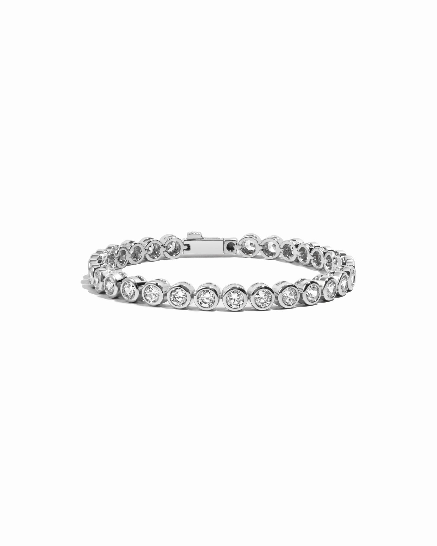 4mm Round Bezel Tennis Bracelet