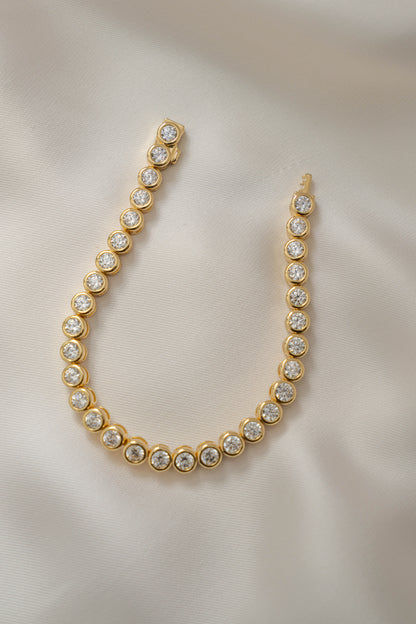 4mm Round Bezel Tennis Bracelet