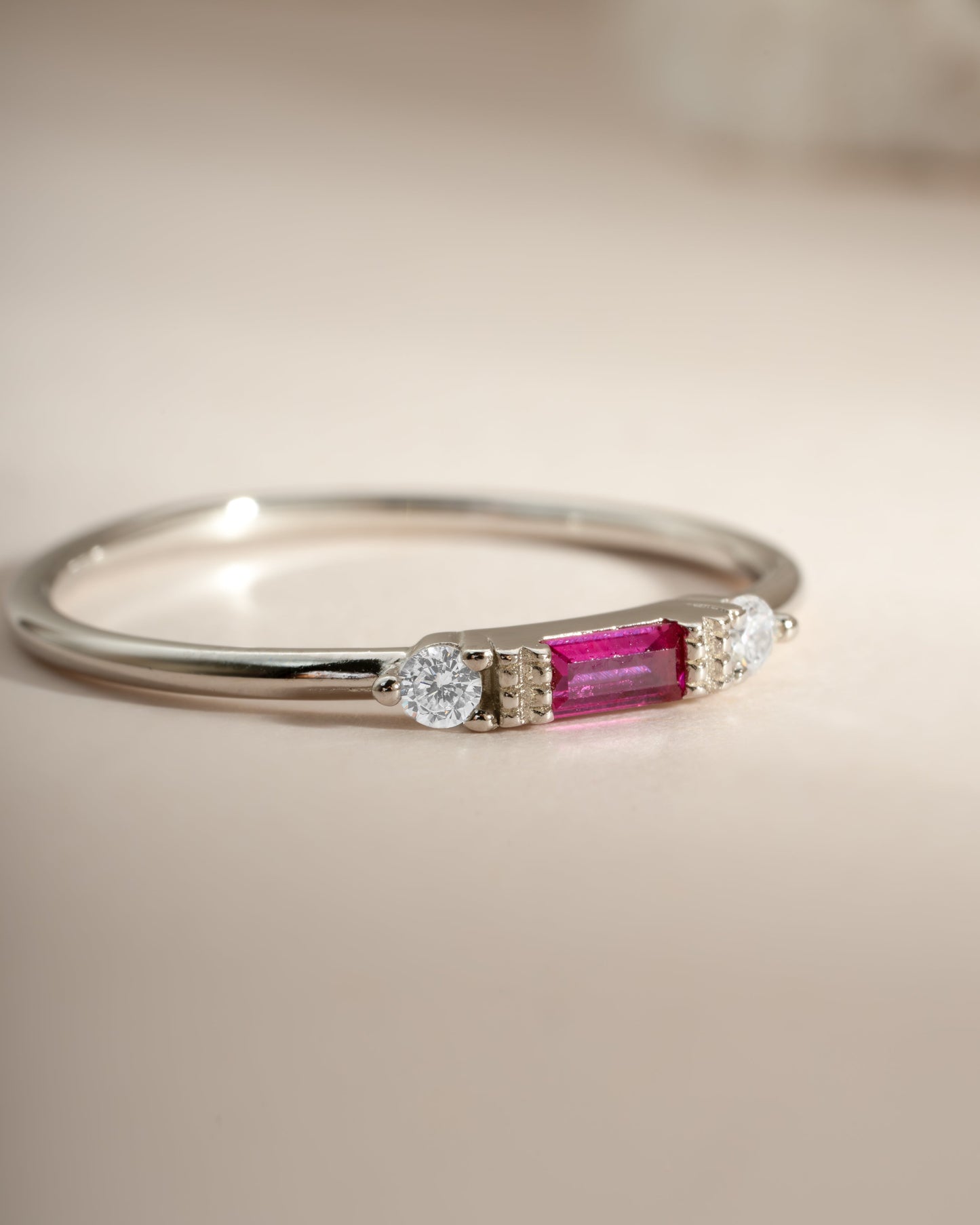Ruby Baguette Ring