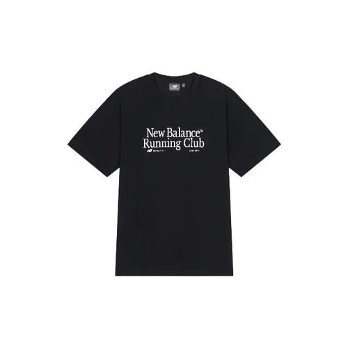 Black T-shirt with New Balance Running Club front logo