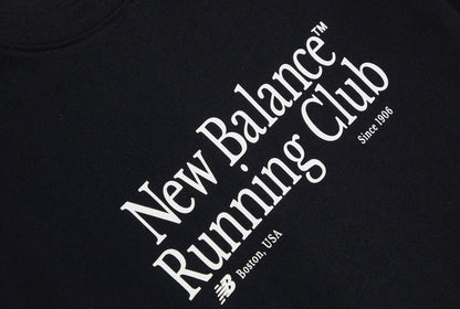 Black T-shirt with large New Balance Running Club graphic print