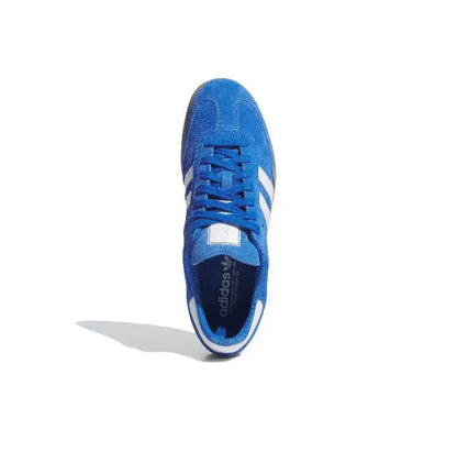 Blue suede Samba ADV sneakers, lace-up with white stripes