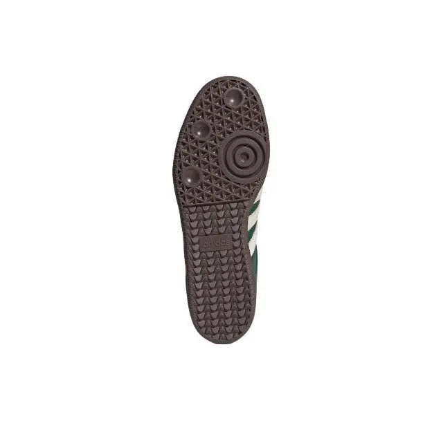 Adidas Samba OG outsole, textured rubber tread with dark brown finish