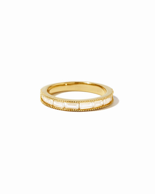 Bezeled Baguette Ring
