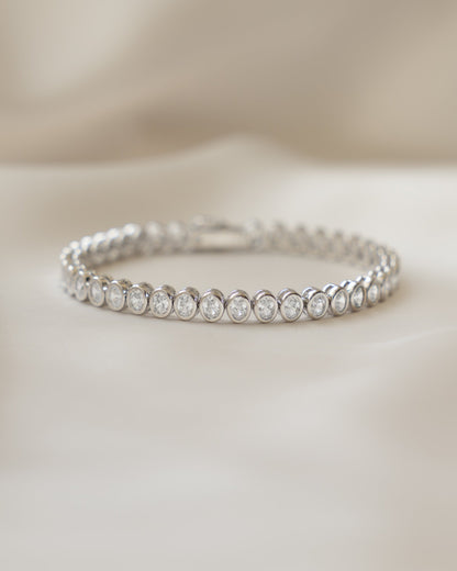 Oval Bezel Tennis Bracelet