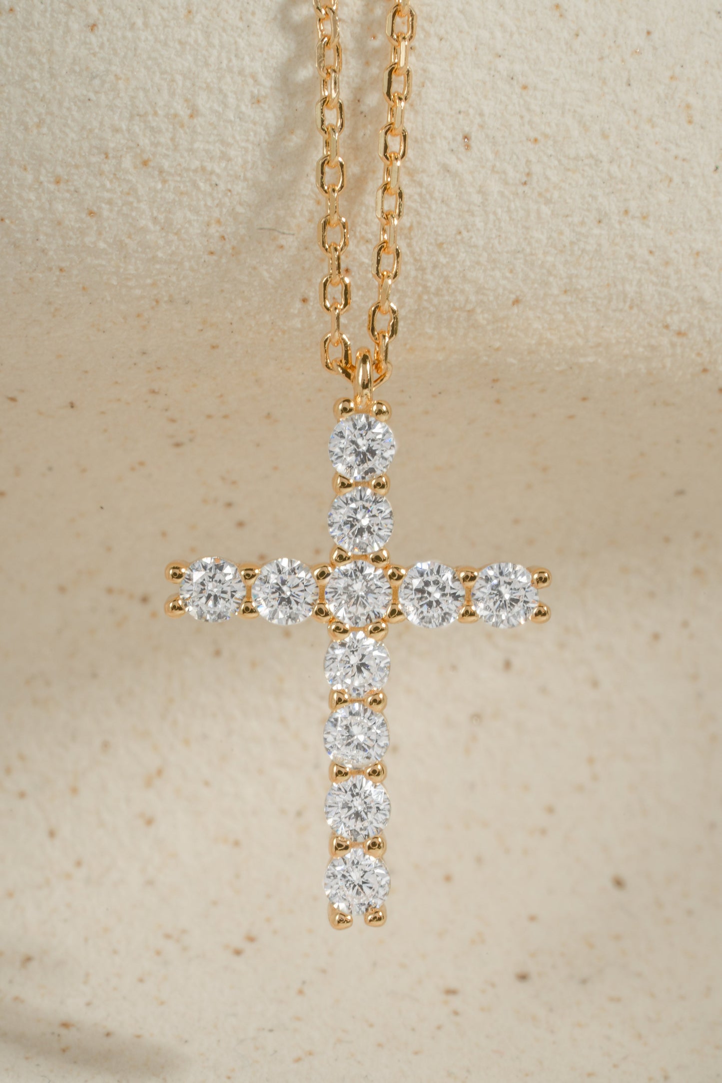 Large Studded Cross Necklace