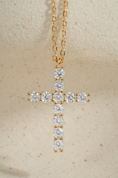 Large Studded Cross Necklace