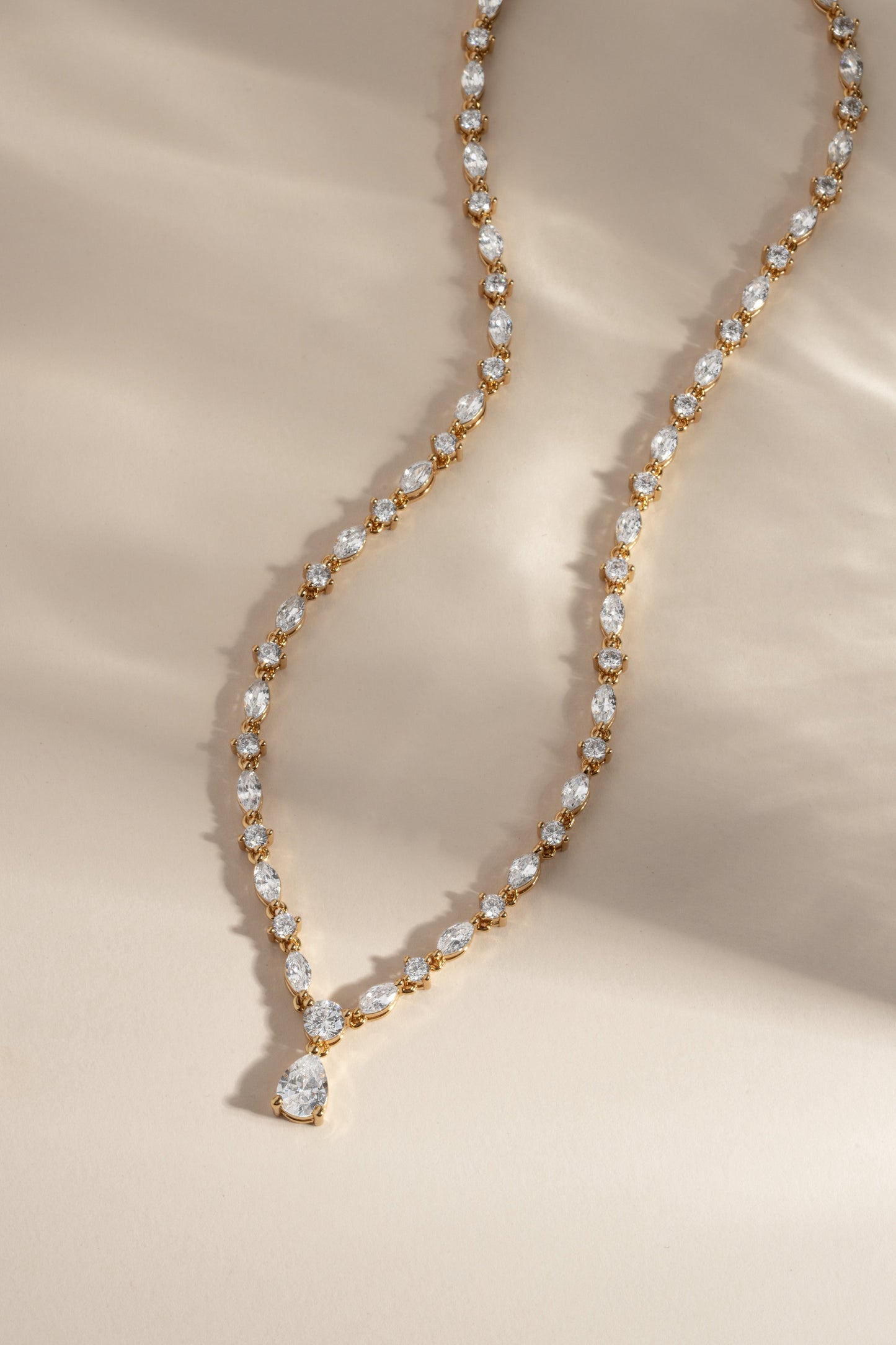 Pear Tennis Necklace