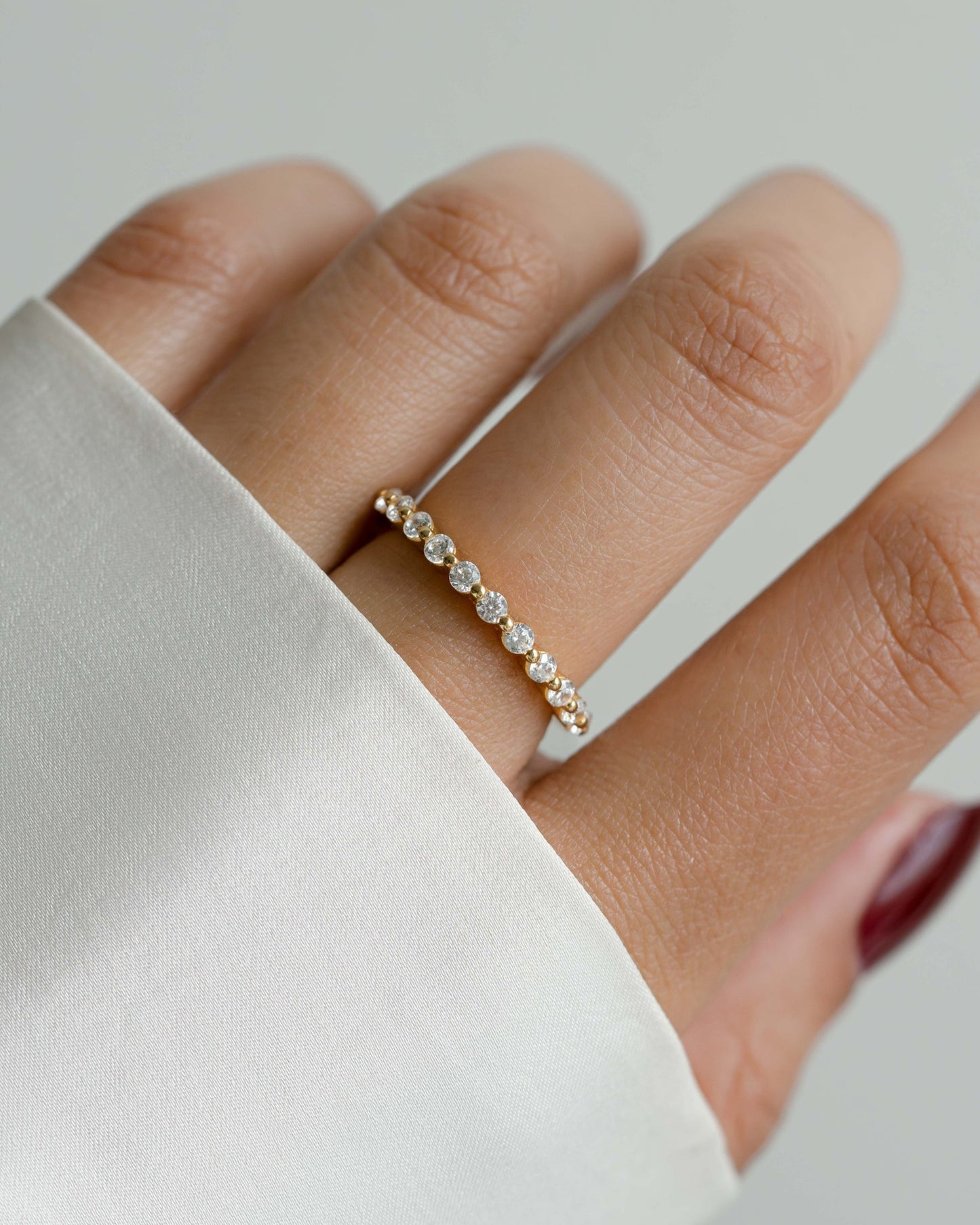 2mm CZ Stacking Ring