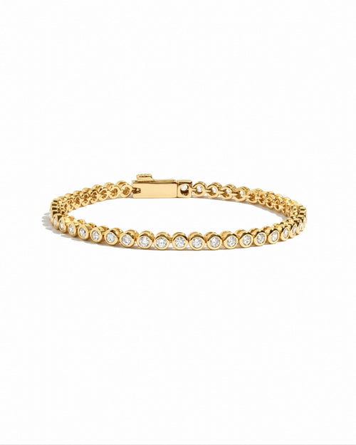 Round Bezel Tennis Bracelet