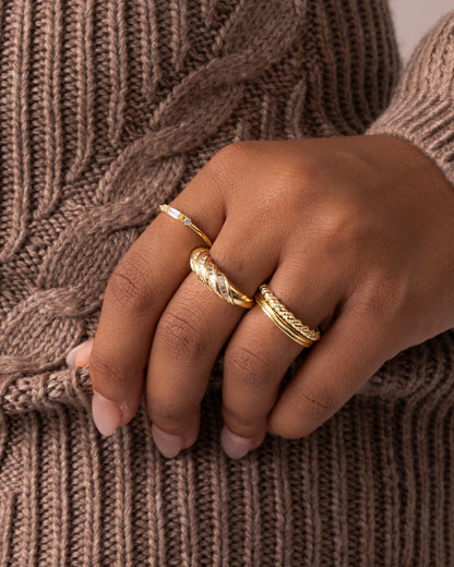 White CZ Baguette Ring