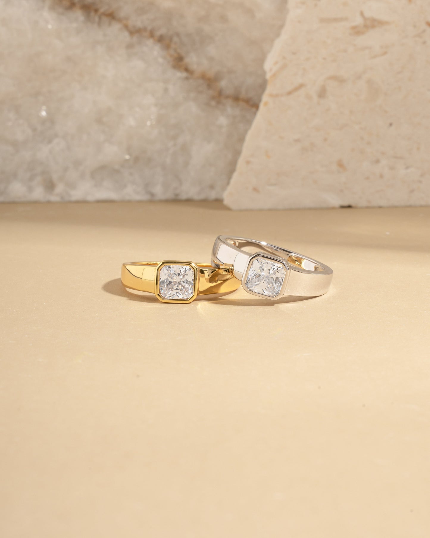Square Bezel Dome Ring