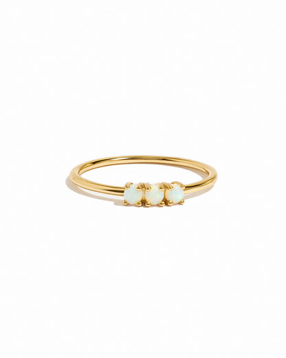 3 Stone Opal Ring