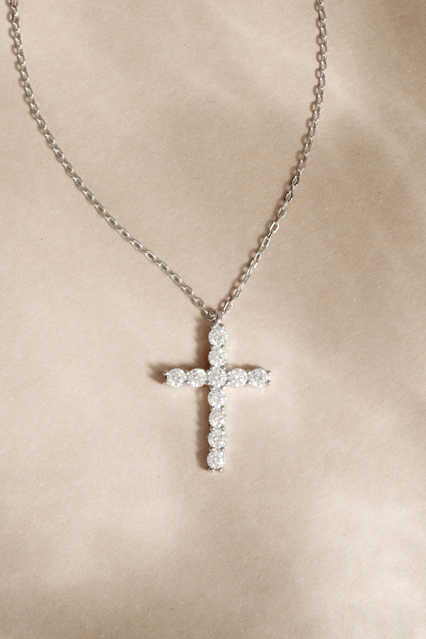 Large Studded Cross Necklace