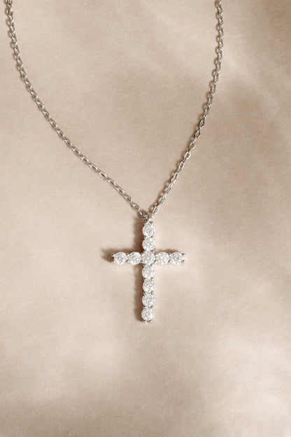 Large Studded Cross Necklace