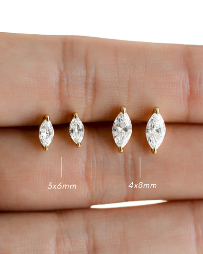3x6mm Marquise Studs